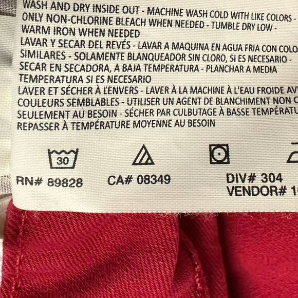 BANDOLINO Jeans Womens Size 8 Caroline Slim Straight Red - Picture 8 of 8